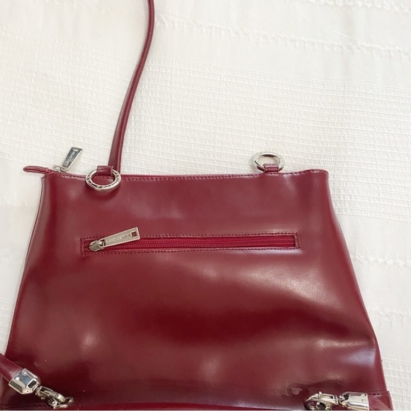 LANCASTER RED LEATHER BACKPACK SHOULDER BAG - OS - Picture 7 of 11